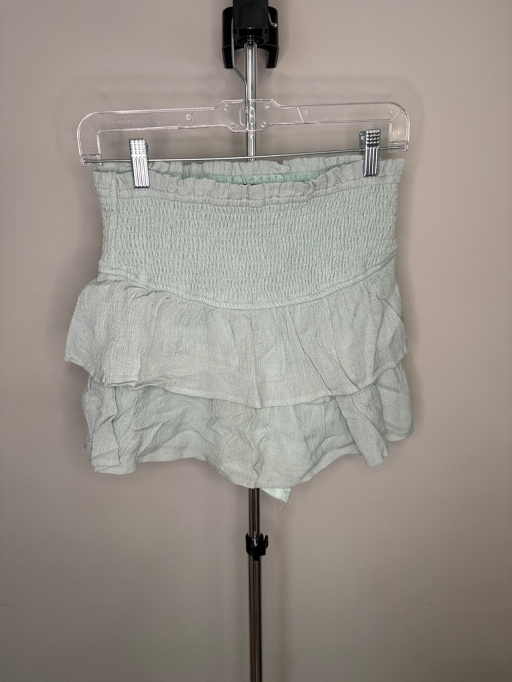 Cotton Candy Mint Green Ruffle Mini Skirt